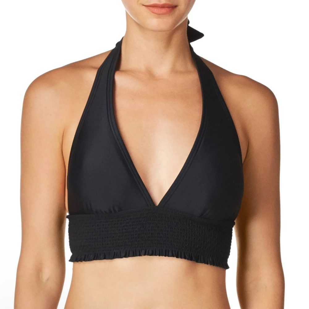 Tommy Hilfiger Smocked Halter Bikini Top Size XS